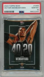 2023-24 Topps Now Victor Wembanyama 40/20 RC #VW5 PSA10 GEMMT - Picture 1 of 1