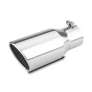 3.5" Inlet 5" Outlet Exhaust Tip Polished Diesel Tailpipe For Truck Bolt-On - Foto 1 di 11