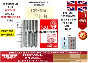 MUVA 135X8NW (SAME AS PFX134) SIZE:110/18 INDUSTRIAL SEWING MACHINE NEEDLE - Picture 1 of 4