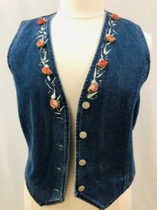 DENIM & ROSES VEST WOMENS SIZE LARGE NWOT - Picture 1 of 7