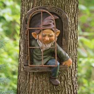 Mini Fee Gartenzwerge Statue Harz Zwerg 3D Ornament Hof Elfenfiguren - Bild 1 von 8