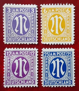 Germany Reich British American ZONE 1945 MHH P11 Scott 3N2, 5, 8, 13 F 2982 - Picture 1 of 3