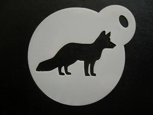 60mm fox design cake, cookie, craft & face painting stencil - Picture 1 of 1