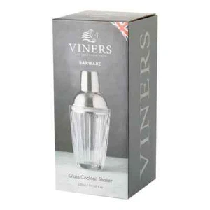 Viners Barware Glas Cocktail Shaker Fassungsvermögen 280ml Silber/Transparent Geschenk - Bild 1 von 4