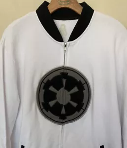 Star Wars Herren Langarm Full Zip Empire Logo Sweatshirt Gr. M Schwarz Weiß - Bild 1 von 8