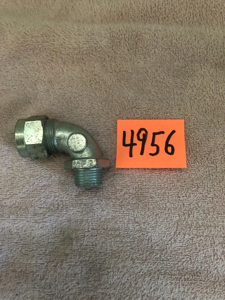 Conector de cable Hubbell NHC1023ZP 90 grados, acero, 1/2", azul Foto 1 de 1