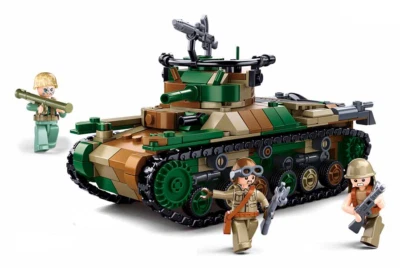 SLUBAN B1107 - ARMY - WW2  Japanese Type 97 Chi-Ha Medium Tank - 563 Pcs - Image 1 of 4