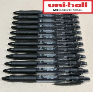 12 x Uni-ball Laknock Roller Point Retractable Pen Black 1.0mm Medium SN-100 - Picture 1 of 6