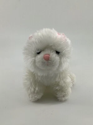 Ganz Webkinz Lil'Kinz Persian Cat White Pink Nose  HS110 - Image 1 of 4