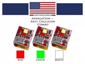 Flytron Strobon USA Strobe Lights 3er-Pack Navigation Cree LED Drohne Phantom Mavic - Bild 1 von 10