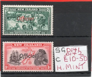 New Zealand GV1 1940 official o/print 1/2d & 1d sg O141-142 H.Mint - Picture 1 of 2