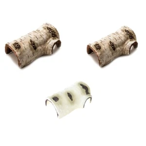 Reptile Hideout Tortoise Resin Birch Log Cave Safe for Lizards Scorpions - Picture 1 of 25