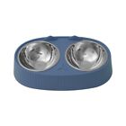 Double Dog Bowls Stainless Steel Pet Food and Water Feeders for Cats Small Dogs