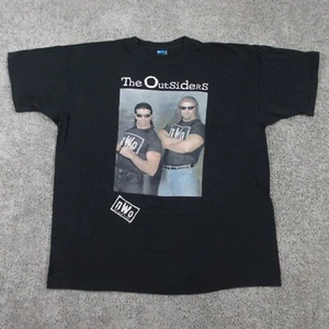 Vintage NWO Shirt Mens XXL 2XL Black The Outsiders Scott Hall Kevin Nash USA - Picture 1 of 10