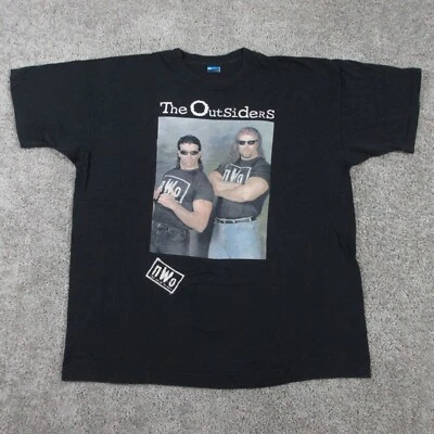 Camisa De Colección Nueva Orden Mundial Para Hombres XXL 2XL Negra The Outsiders Scott Hall Kevin Nash EE. UU. Foto 1 de 4