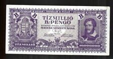 10 MILLION B-PENGO EXTRA FINE BANKNOTE FROM HUNGARY 1946 PICK-135  RARE 