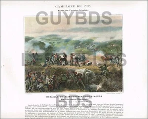 TYPOGRAFIE 19. ARMEE 1794 SCHLACHT ST LAURENT de la MOUGA - Bild 1 von 1