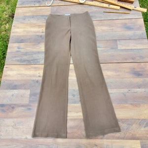Chaiken Womens greenish brown twill casual dress Pants 6 flat front USA made - Picture 1 of 7
