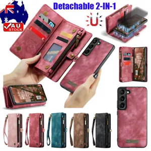 For Samsung S25 S24 S23 S22 S21 20 Detachable Magnetic Cover Leather Wallet Case - Picture 1 of 73