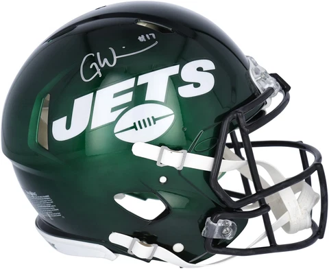 Garrett Wilson New York Jets Autographed Riddell Speed Authentic Helmet Cover