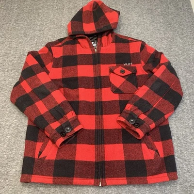 Vurt Mens Y2K Hooded Full Zip Buffalo Check Jacket XL  - Image 1 of 4
