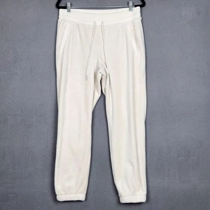 ATHLETA Pants Womens Medium Ivory Fleece Joggers Cozy Karma Recover 511385-06 - Picture 1 of 14