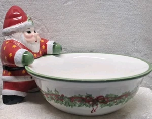 Christopher Radko Figur Weihnachtsmann Stechpalme Snack Müsli was auch immer Schale Weihnachten - Bild 1 von 7
