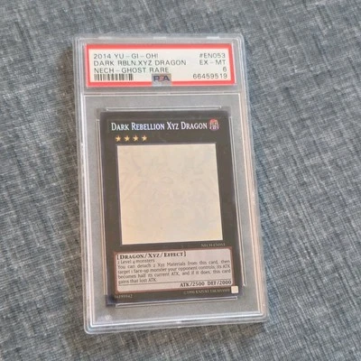 2014 YU-GI-OH! DARK REBELLION XYZ DRAGON NECH-EN053 1ST EDITION GHOST RARE PSA 7 - Image 1 of 2