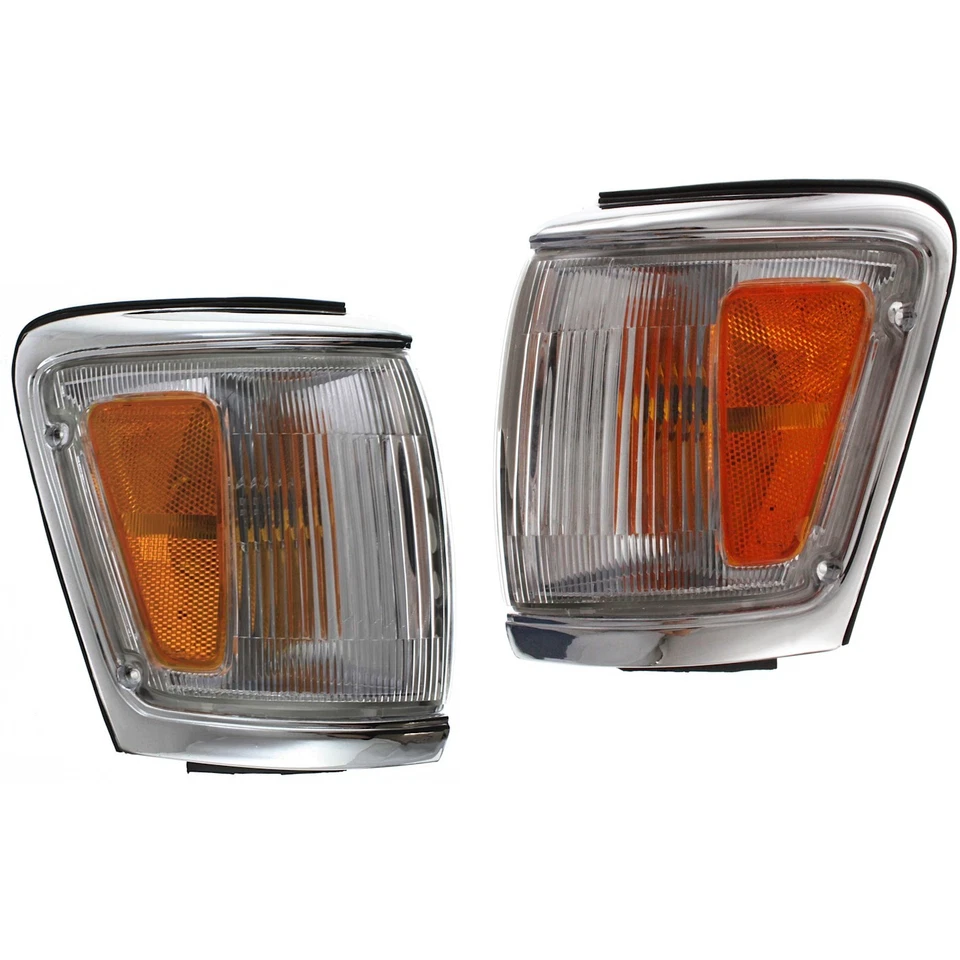 Corner Light For 92-95 Toyota 4Runner w/ chrome trim Set of 2 LH RH Incandescent - Image 1 of 4