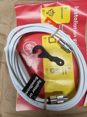 Virgin Media Coax Cable Push Fit 2m - TV/Broadband New Variant & Fitting handle - Image 1 of 4