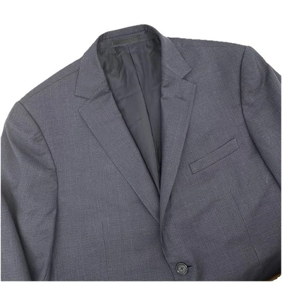 Blazer de Lana Z ZEGNA Drop 8 EE. UU. 44 Pata de Gallo Gris Cuadros Abrigo Deportivo Foto 1 de 4