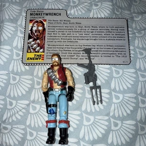 1986 Gi Joe Cobra 3.75" Monkeywrench v1 Figure Dreadnok Complete Broken Crotch - Picture 1 of 4