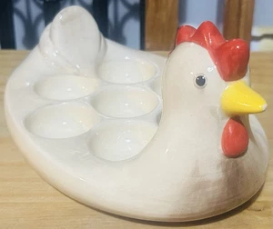 Ceramic Hen Egg Holder Chicken. David Mason Design Happy Hens. Great Condition - Picture 1 of 8