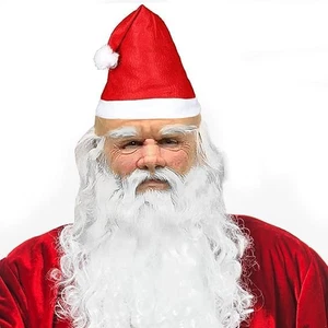 Maschera Babbo Natale, Lattice Maschera Di Babbo Natale, Adulto Maschera Babbo N - Foto 1 di 12