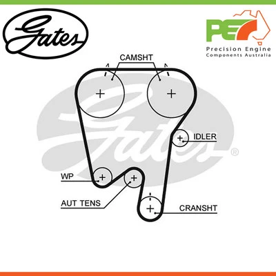 GATES Timing Belt To Suit Volvo V70 R 2.5 T AWD (SW) 221kw Petrol - Imagem 1 de 4