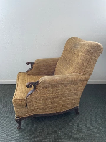 1920’s Claw-footed Mahogany Arm Chair Cover