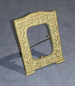 Victorian Cast Metal (Brass or Bronze) Stand Picture Frame Marked 13 (PL4) - Picture 1 of 11