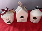 Rae Dunn Peace, Blessed, Wish  Birdhouses New  Rare 2020 SET Of 3
