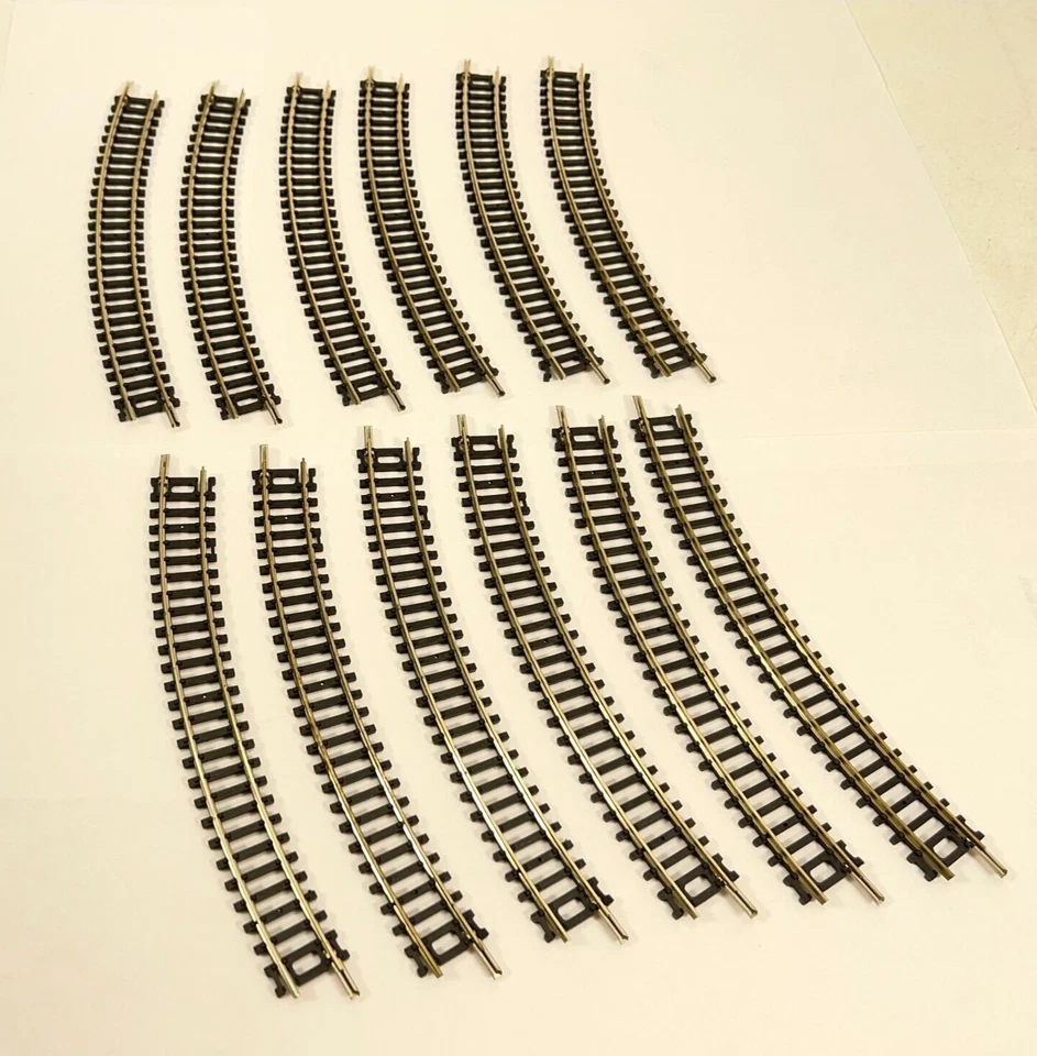 72 Piece Set, Model Power N Scale Curve Track, 9 3/4" Radius, Nickel Silver, NEW - Image 1 of 1