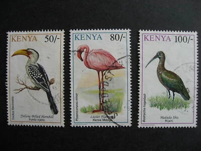 Kenya high value birds stamps Sc 608-10 used, check them out! - Image 1 of 2
