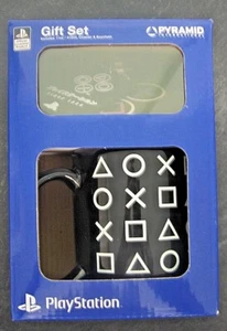 Sony Play Station Gift Set Black Mug Coaster Key Ring / Keychain - Picture 1 of 10