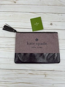 Kate Spade Nuevo con Etiquetas Ash Street Logo Grande Borla Bolsa Ciruela Profunda $69 Minorista Bolso con Cremallera - Imagen 1 de 8
