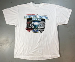 2003 Tampa Bay Buccaneers Super Bowl 37 Champs White T Shirt Size XL Vintage NFL - Picture 1 of 5