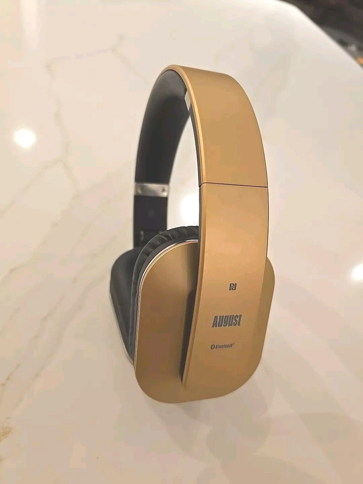 Bluetooth Headset Wireless AptX Folding Wireless Headphones - August EP650 Gold Foto 1 de 4