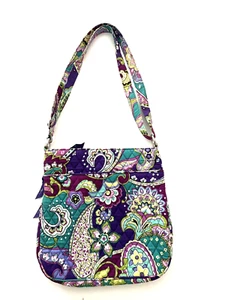 Vera Bradley Crossbody Bag Triple Hipster Heather Floral Paisley Quilted Cotton - Picture 1 of 15
