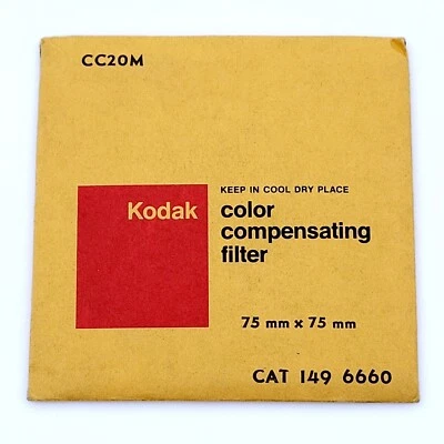Kodak CC20M Color Compensating Filter 75mm x 75mm CAT 149 6660 Sealed - Image 1 of 2