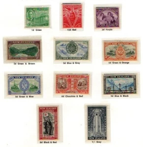 New Zealand 1946 Peace issue SG667-77 MNH - Foto 1 di 1