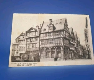 Haus zur Goldenen Waage Altstadt Frankfurt Main Postkarte 1947 Foto Ansicht Card - Picture 1 of 9
