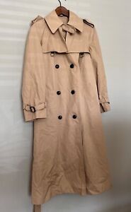 Vintage Etienne Aigner Full-Length Womans belted Trench Rain Coat, Size 16