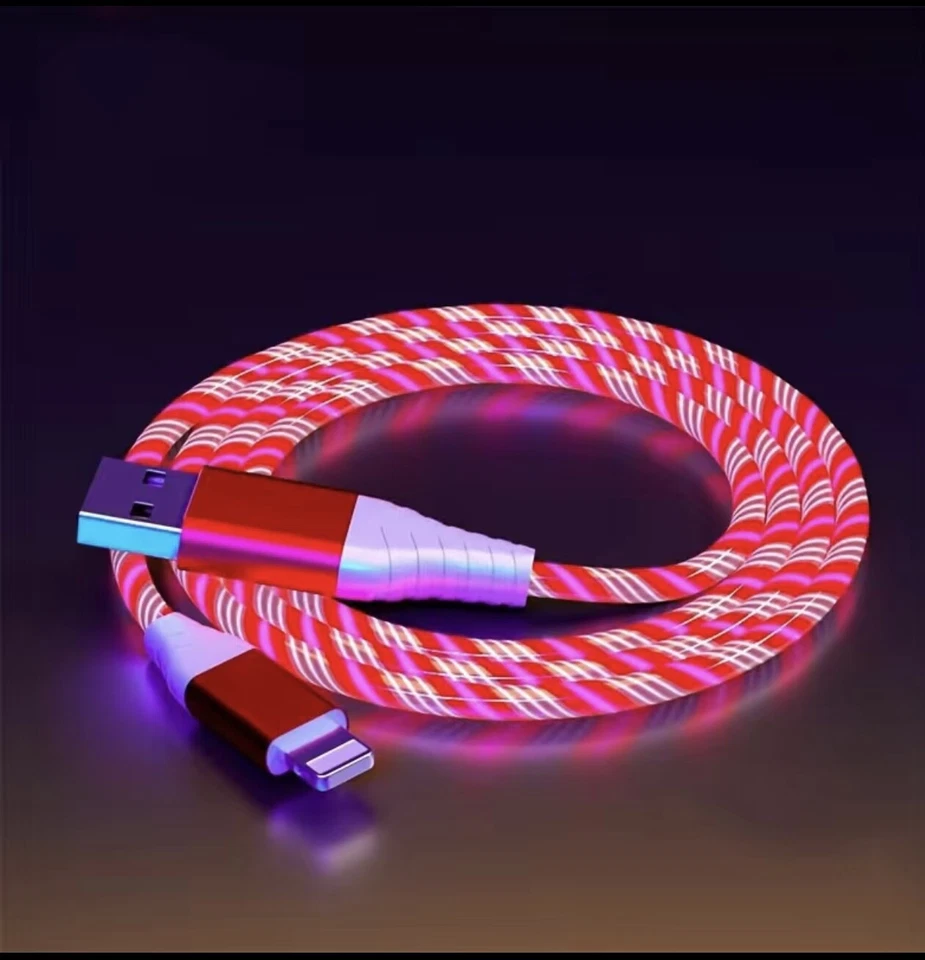 Glowing LED Charging Cable Mobile Phone Charging Cable USB Cable For IPhones - Image 1 of 1